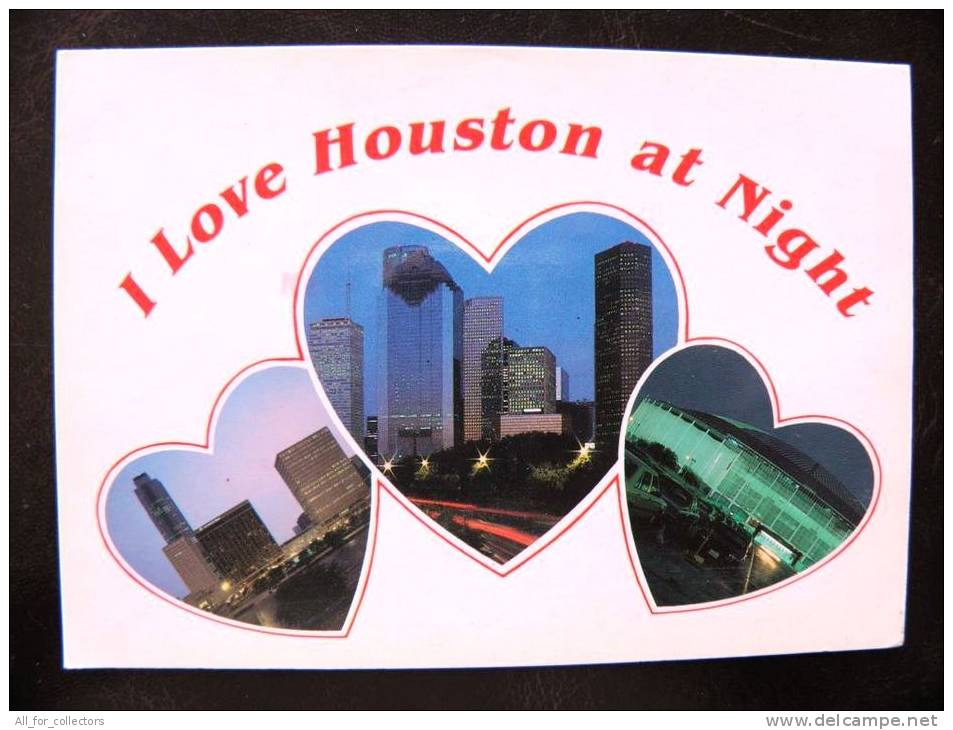 Post Card Sent From USA To Lithuania , Atm Red Cancel Houston Texas, 2 Scans - Lettres & Documents