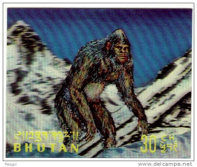 BHOUTAN   N° 276    * *   3  D    Gorille - Gorilles