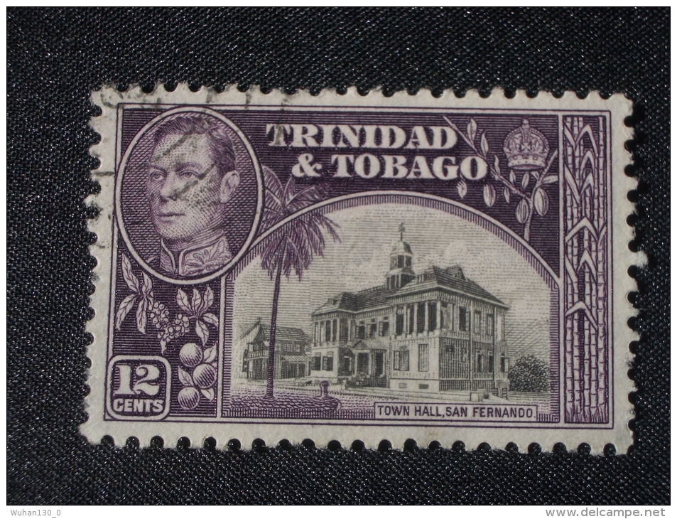 TRINITE  &  TOBAGO  ( O )  De  1938 / 1944   "   GEORGES  VI - Série Courante   "       1 Val.  N°  144 - Trinidad & Tobago (1962-...)