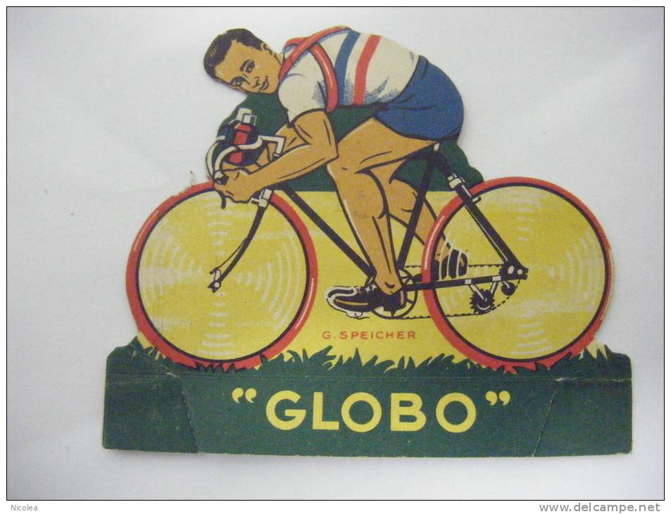 COUREUR CYCLISTE CYCLISME  IMAGE DECOUPAGE CHEWING GUM GLOBO - SPEICHER - Cyclisme