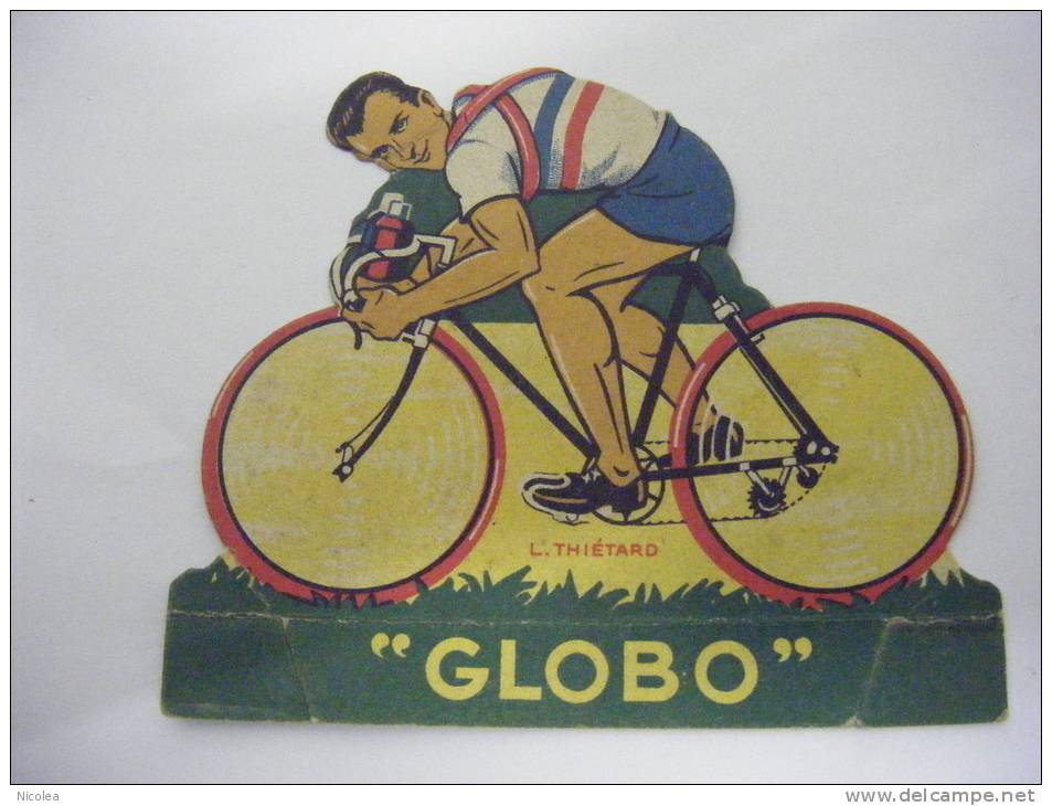 COUREUR CYCLISTE CYCLISME  IMAGE DECOUPAGE CHEWING GUM GLOBO - THIETARD - Cyclisme