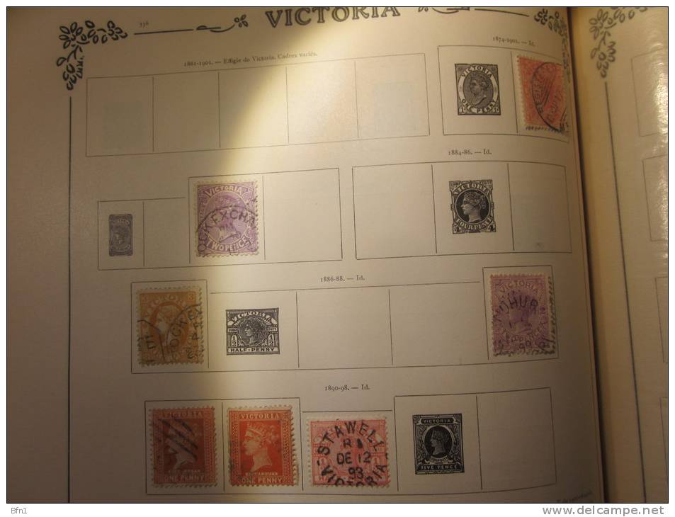 COLLECTION TIMBRES  VICTORIA  DEBUT 1874  OBLITERES  AVEC CHARNIERE - Ohne Zuordnung