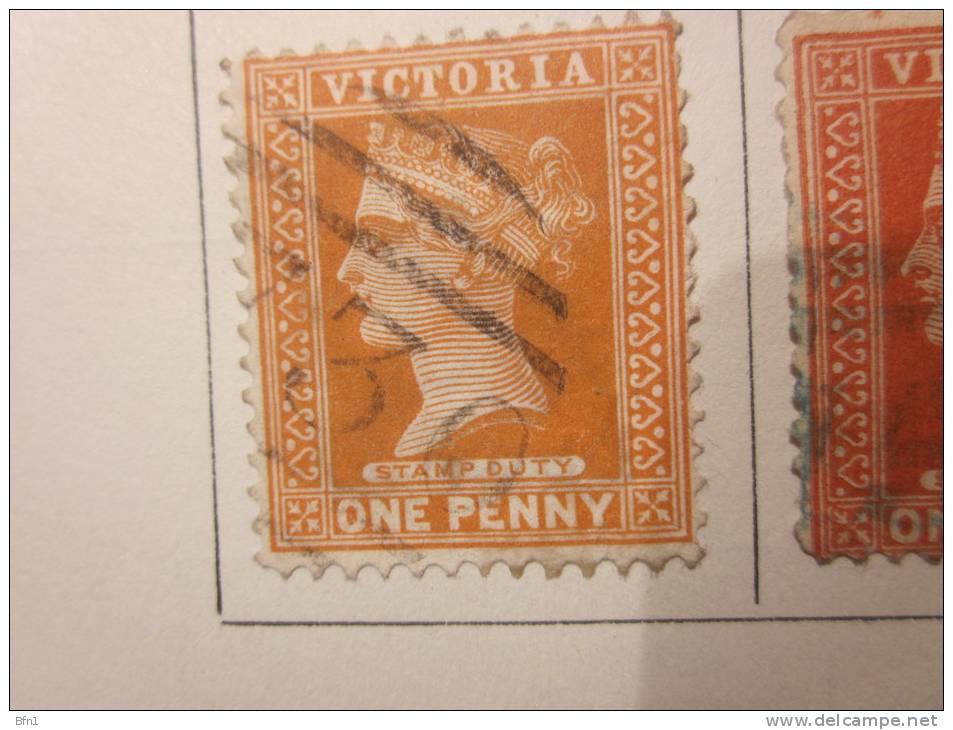 COLLECTION TIMBRES  VICTORIA  DEBUT 1874  OBLITERES  AVEC CHARNIERE - Ohne Zuordnung