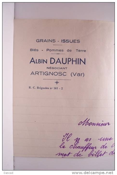 ARTIGNOSC -albin Dauphin (n °2) - Agricultura