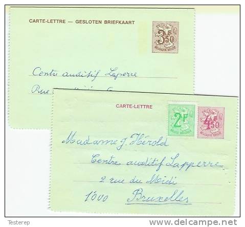 Carte Lettre-Gesloten Briefkaart 3,50 Fr + Carte-Lettre 4,50 Fr  Ongestempeld - Buste-lettere