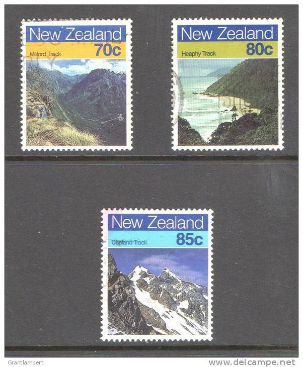 New Zealand 1988 Walking Tracks 3 Values Used - Used Stamps