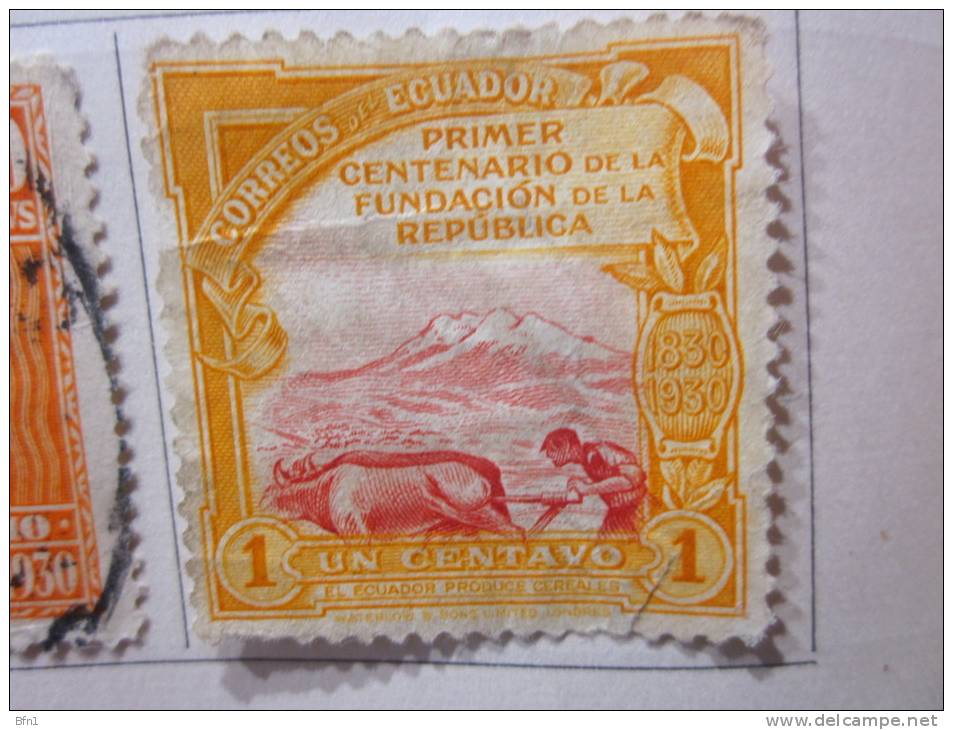 COLLECTION TIMBRES  EQUATEUR DEBUT 1898  OBLITERES  OU NEUFS AVEC CHARNIERE - Equateur