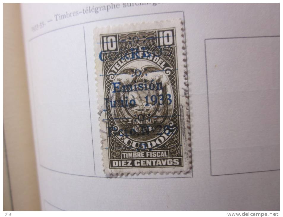 COLLECTION TIMBRES  EQUATEUR DEBUT 1898  OBLITERES  OU NEUFS AVEC CHARNIERE