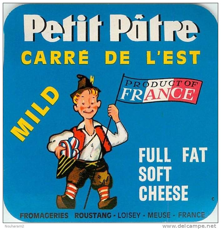 Etiquette. Ref. 216. Camembert Petit Pâtre - Product Of France - Sheperd Boy - Carré De L´Est - Fromage