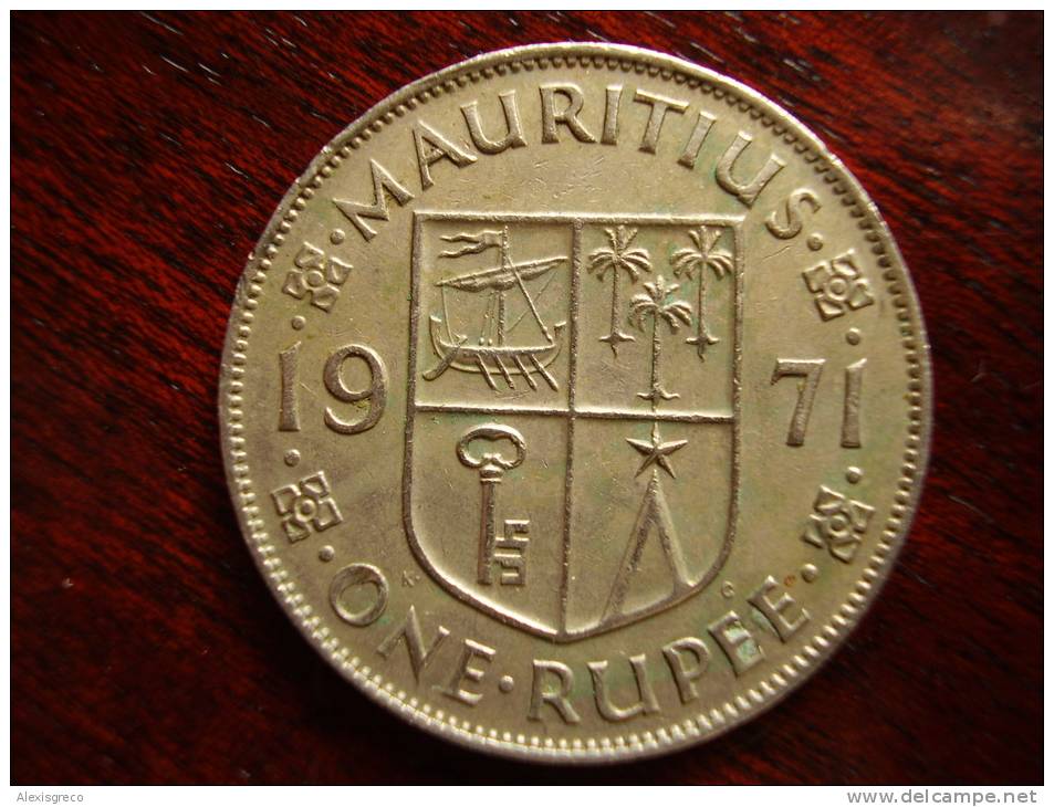 MAURITIUS 1971 ONE RUPEE Copper-nickel Coin USED In Good Condition. - Mauritius