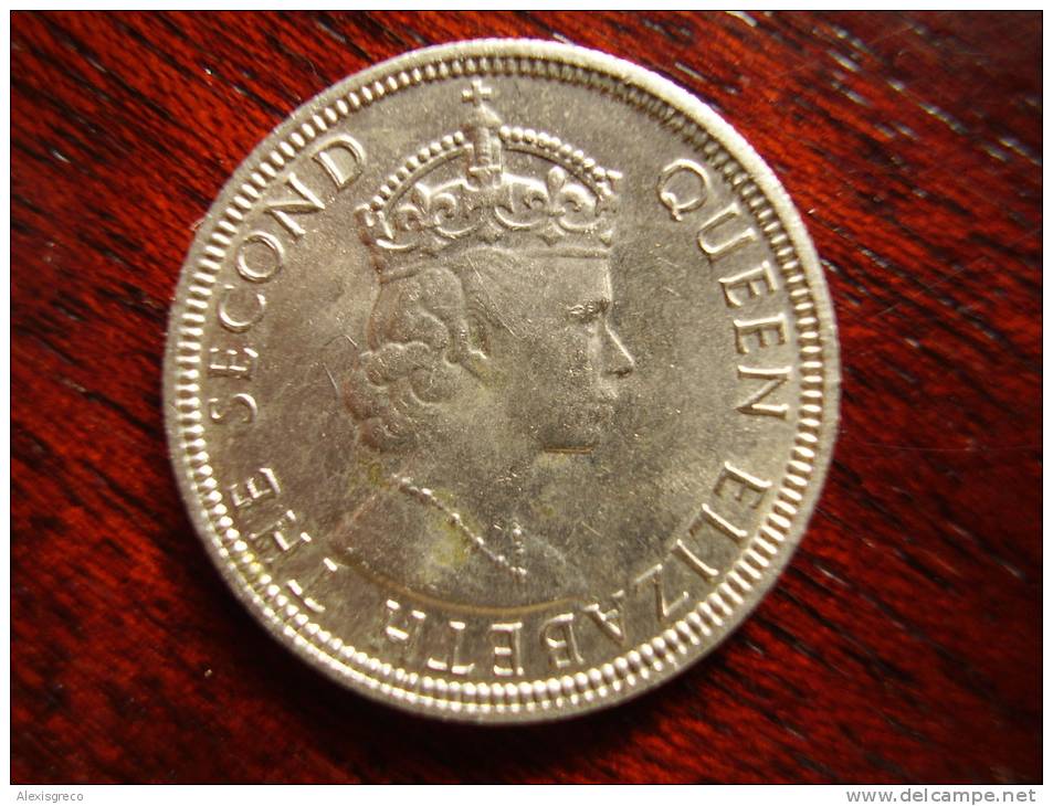 MAURITIUS 1975 QUARTER RUPEE Copper-nickel Coin USED In Good Condition. - Mauritius