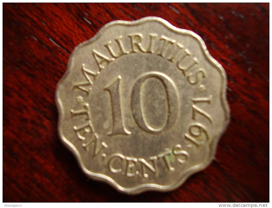 MAURITIUS 1971  TEN CENTS Copper-nickel Coin USED In Good Condition. - Maurice