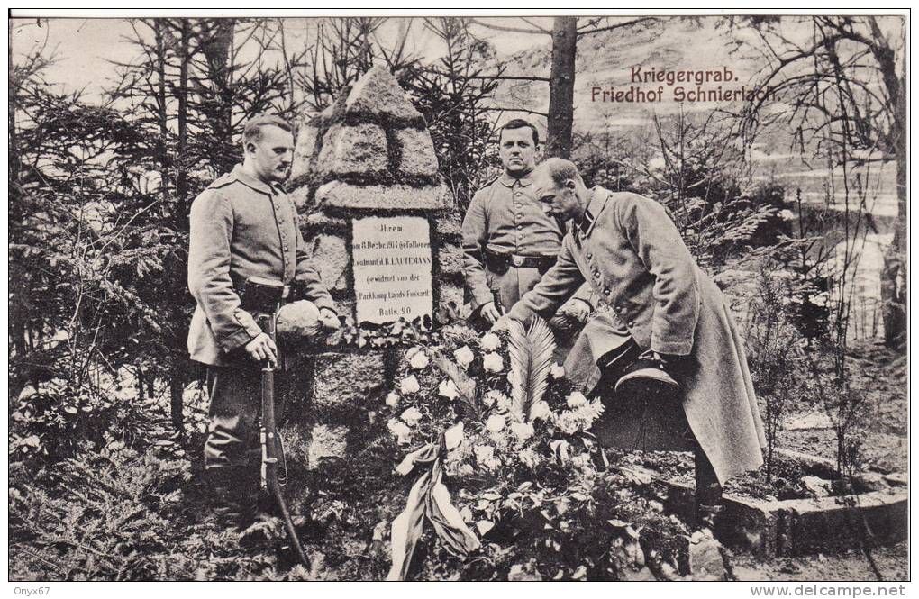 LAPOUTROIE - SCHNIERLACH (Haut-Rhin) -Kriegergrab Friedhof Cimetière Militaire Allemand-Guerre 1914-1918 VOIR 2 SCANS - - Lapoutroie