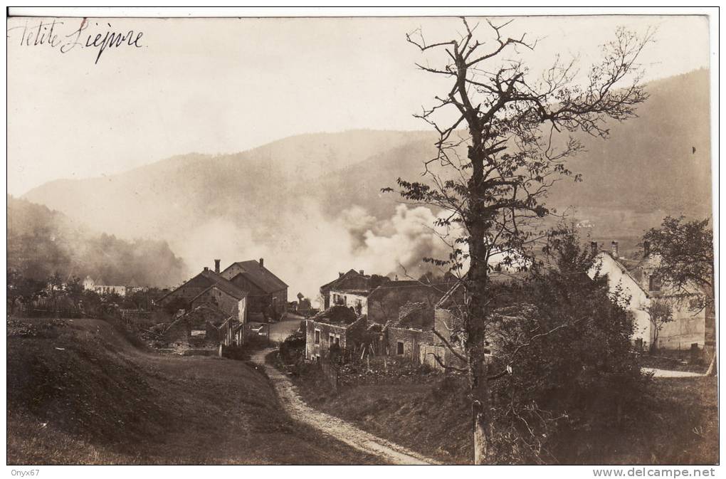 Carte Postale Photo Militaire Allemand - PETITE LIEPVRE (Haut-Rhin)  Village-Feldpost -Guerre 1914-1918 VOIR 2 SCANS - - Lièpvre