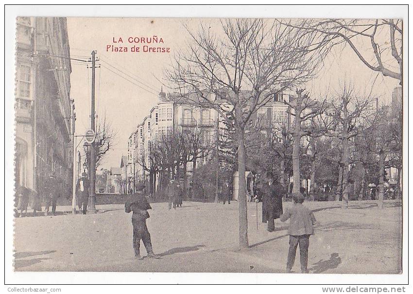 Galicia La Coru&ntilde;a Plaza De Orense Tarjeta Postal Original Antigua Ca1900 Postcard Cpa Ak (W3_1413) - La Coruña