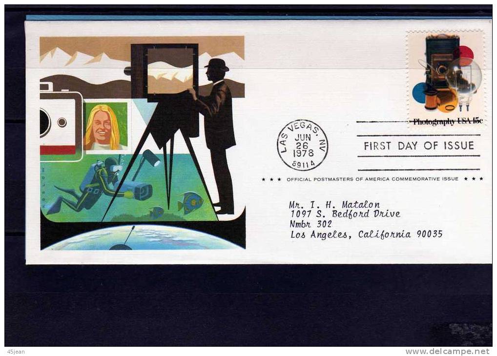 U.S.A: 1978 Belle Fdc En Commémoration De L'invention De La Photographie Cachet Galesburg - Fotografie