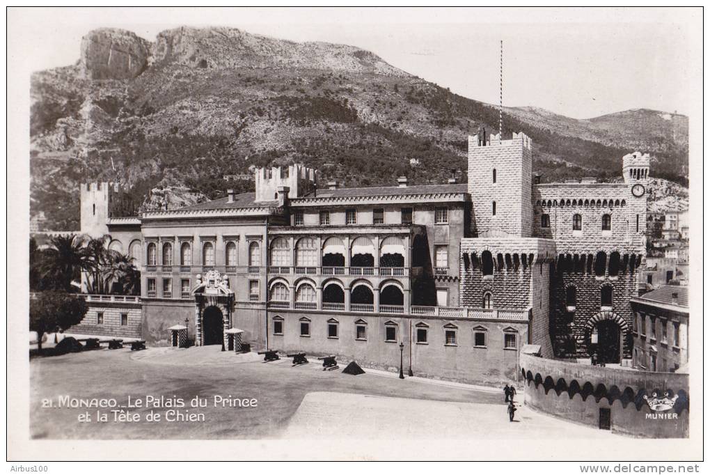 Monaco - Le Palais Du Prince Et La Tête Du Chien - Edition Munier - N° 21 - NEUVE - 2 Scans - - Prince's Palace