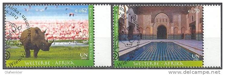 2012 UN Wien Welterbe Afrika Bogenmarken Gestempelt / Oblitéré / Used [-] - Used Stamps