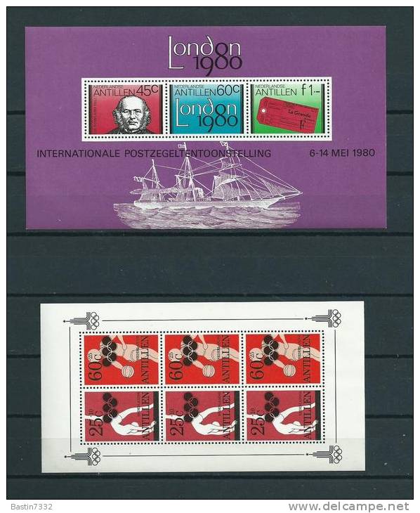 Netherland Antilles Lot 3x M/Sheet MNH,Postfris,Neuf Sans Charniere - Verzamelingen (in Albums)