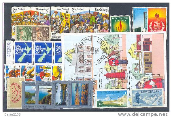 New Zealand 5 Complete Series,mini Sheet & 2 Single Stamps MNH ** - Neufs