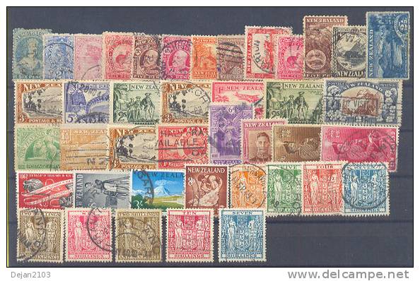 New Zealand 41 Stamps Famous People,airplanes,fauna,soldiers,coat Of Arms USED - Used Stamps