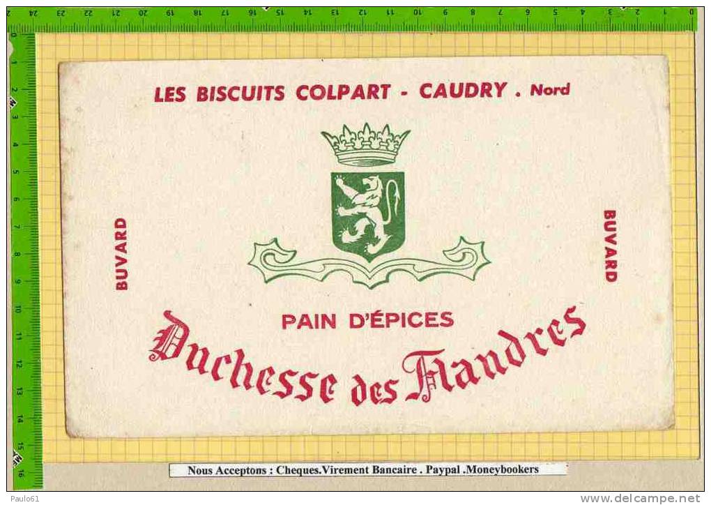 BUVARD :PAIN D´EPICE Duchesse Des Flandres CAUDRY - Pain D'épices