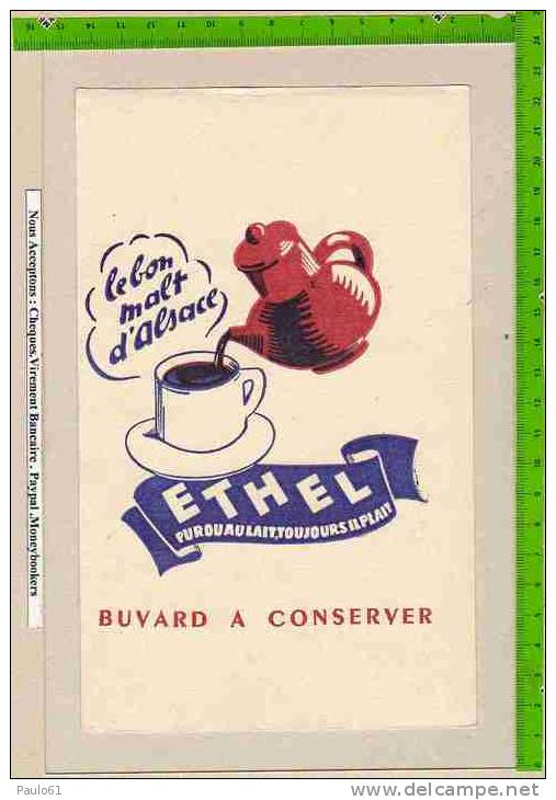 BUVARD : Le Bon Malt D´Alsace ETHEL - Café & Thé