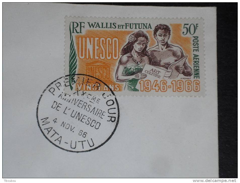 WALLIS ET FUTUNA YT PA 28 SUR FDC PREMIER JOUR - UNESCO ART CULTURE - MATA UTU - - FDC