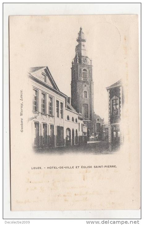 BR55224 Hotel De Ville Et Eglise Saint Pierre   Leuze   2 Scans - Leuze-en-Hainaut