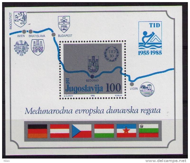 YUGOSLAVIA  European Danube Regatta - Blocks & Sheetlets