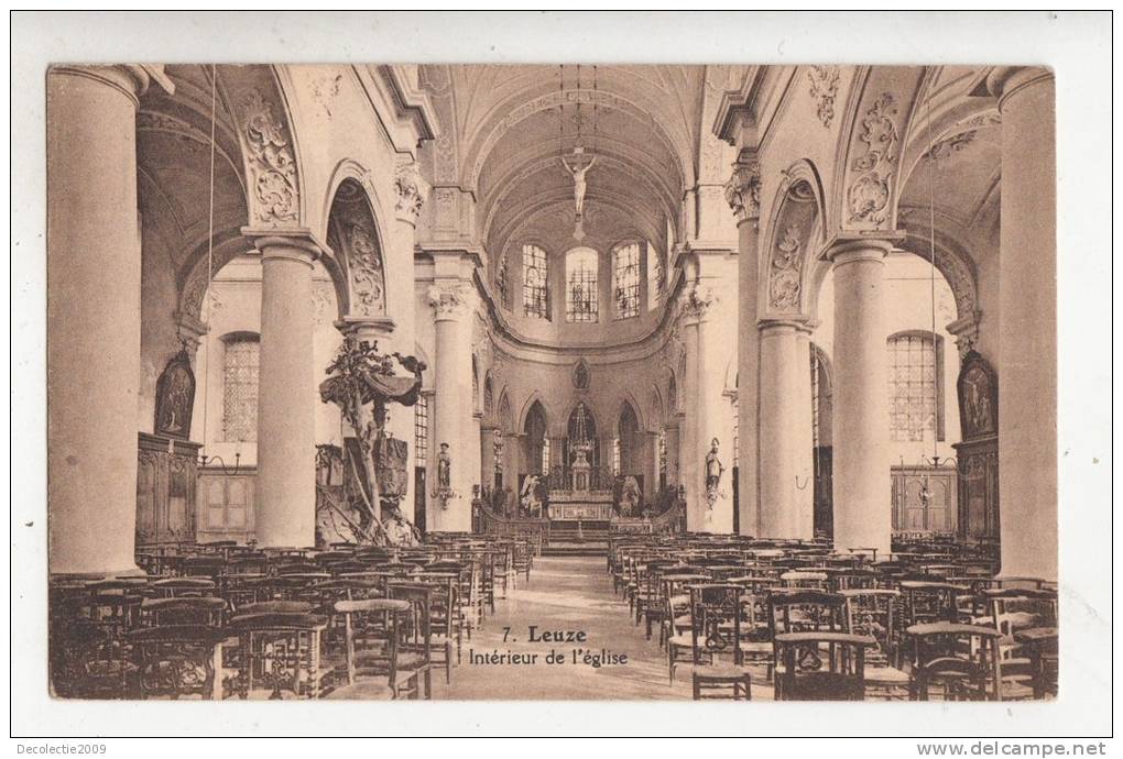 BR55447 Interieur De L Eglise Leuze     2 Scans - Leuze-en-Hainaut