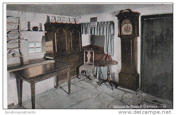 Scotland Ayrshire Interior Of Burns Cottage - Ayrshire