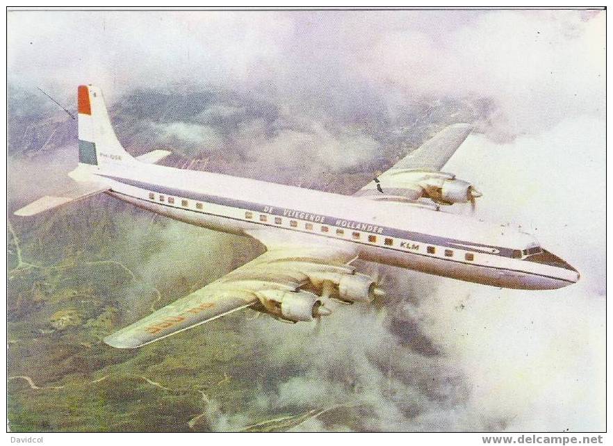 COLOMBIA- 1970`S-   AVIATION ( 033 ).- DOUGLAS DC-7C  ( KLM  ROYAL DUTCH AIRLINES  ). MINT- MOVIFOTO - 1946-....: Moderne