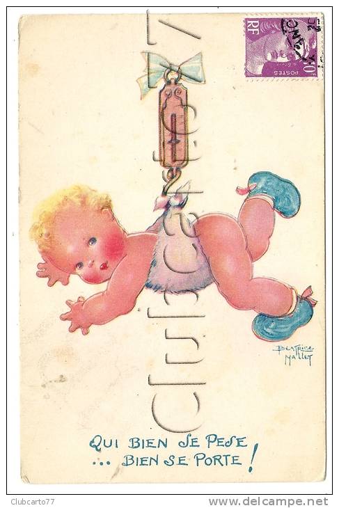 Béatrice Mallet (Illustratrice) : "Qui Bien Se Pèse Bien Se Porte" GP D´un Bébé Au Pesage En 1908 (animé). - Mallet, B.