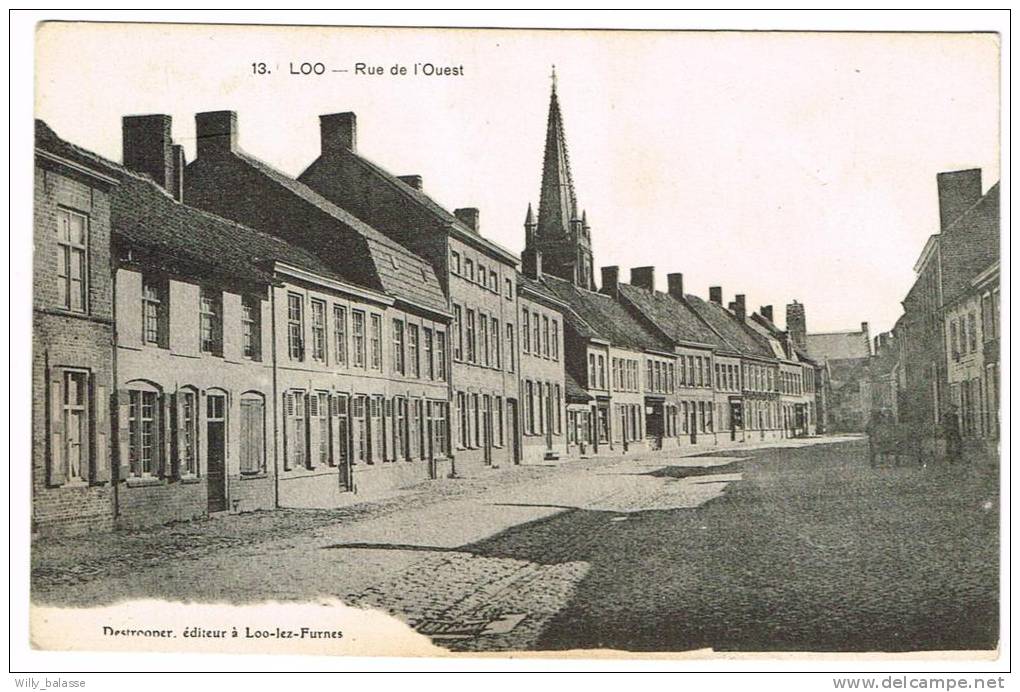 Postkaart / Carte Postale "Loo / Lo - Rue De L'Ouest" - Lo-Reninge