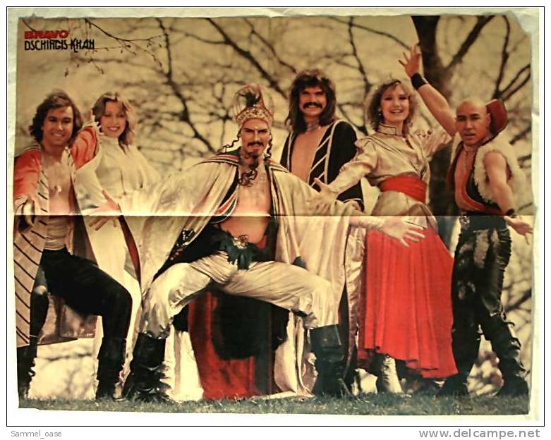 Musik Poster  - Dschihgis Khan  -  Rückseitig Blondie  -  Ca. 52 X 39 Cm  -  Von Bravo  Ca. 1981 - Affiches & Posters