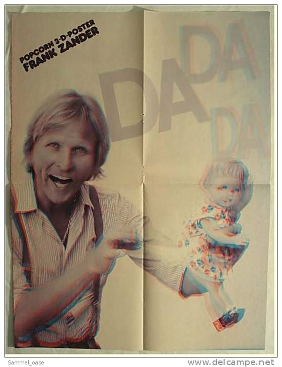 Poster Musik-Gruppe  Spider Murphy Gang  -  Rückseitig  Frank Zander In 3D  - Ca. 37 X 49 Cm  -  Von Popcorn Ca. 1982 - Posters