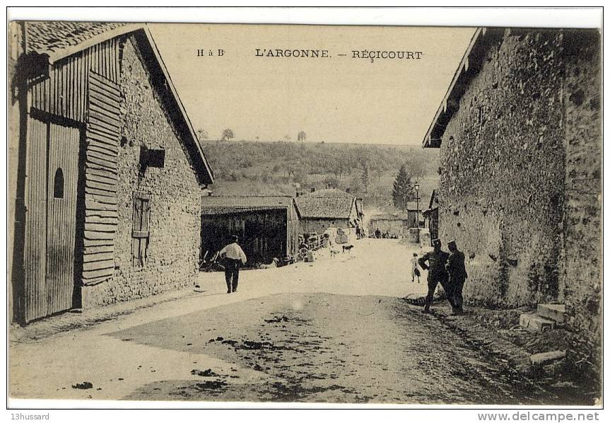 Carte Postale Ancienne L'Argonne - Récicourt - Pierrefitte Sur Aire