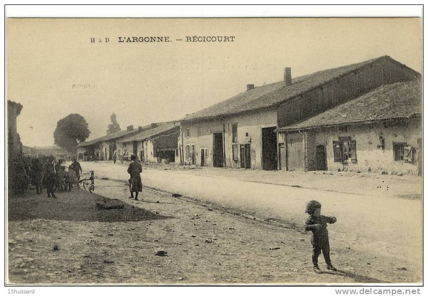 Carte Postale Ancienne L´Argonne - Récicourt - Pierrefitte Sur Aire