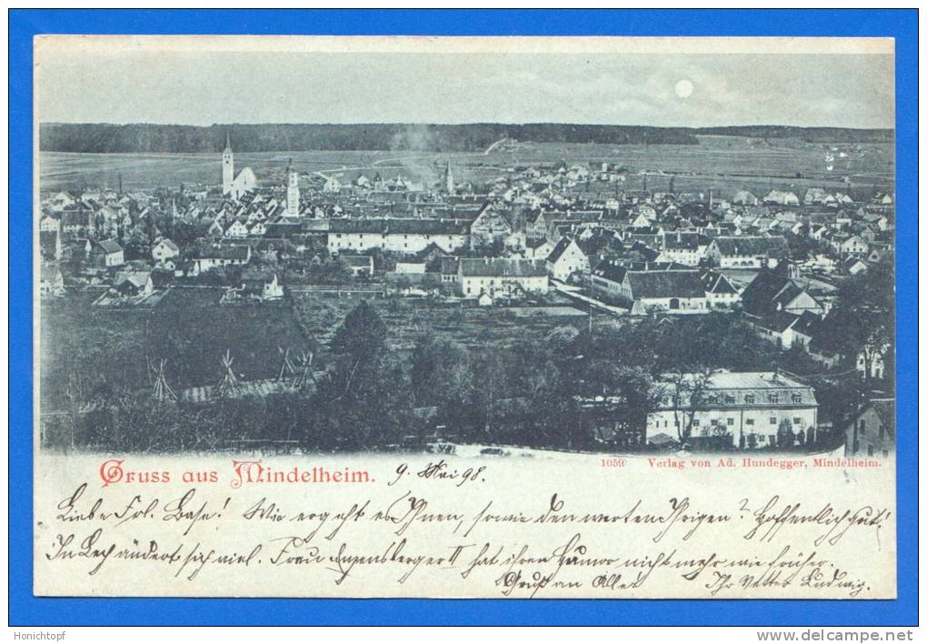 Deutschland; Mindelheim; Gruss Aus AK; 1898 - Mindelheim