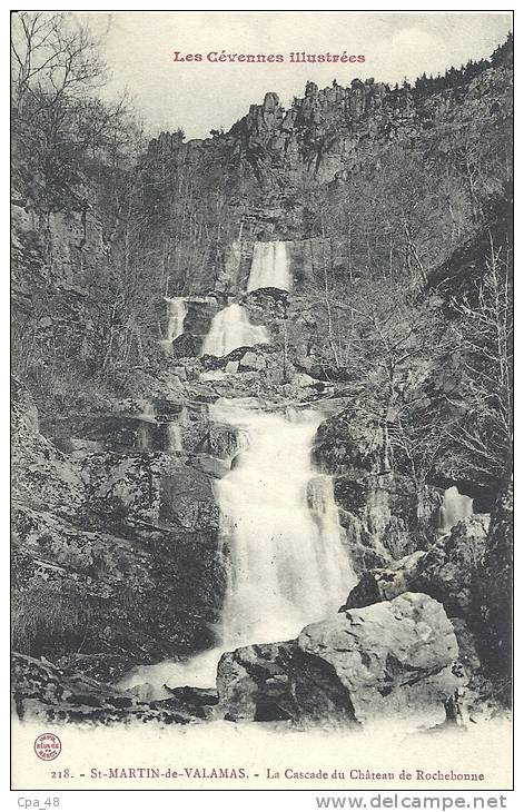 Ardèche- Saint-Martin-de-Valamas -La Cascade Du Château De Rochebonne. - Saint Martin De Valamas