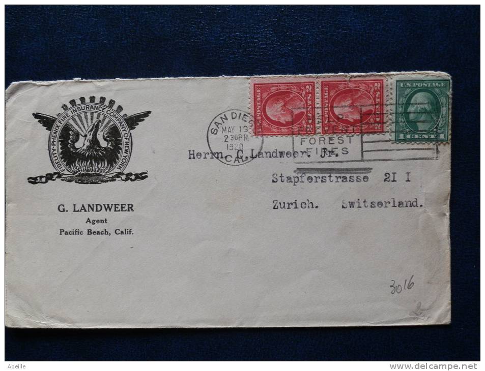 A3016   LETTRE  TO  FRANCE  1920 - 1c. 1918-1940 Lettres