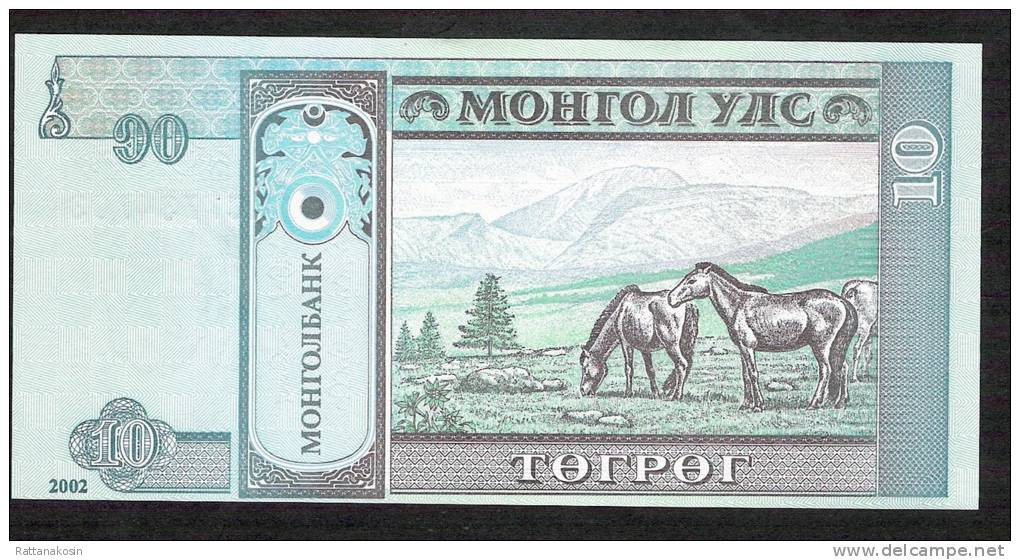 MONGOLIA   P62b    10   TUGRIK    2002    UNC. - Mongolei
