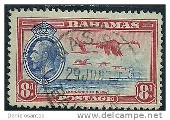 Bahamas 1935 Birds Aves Oiseaux Vegels  George V - Greater Flamingo  - Phoenicopterus Ruber Canc - Flamingo