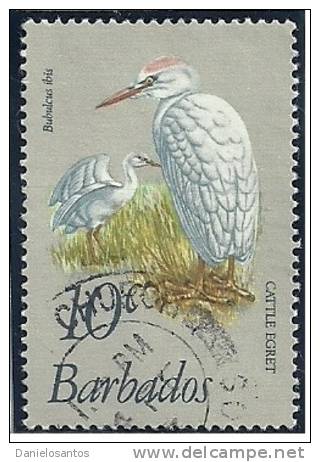 Barbados 1979 Birds Aves Oiseaux Vegels - Herons, Bitterns - Cattle Egret Bubulcus Ibis  Canc - Storks & Long-legged Wading Birds