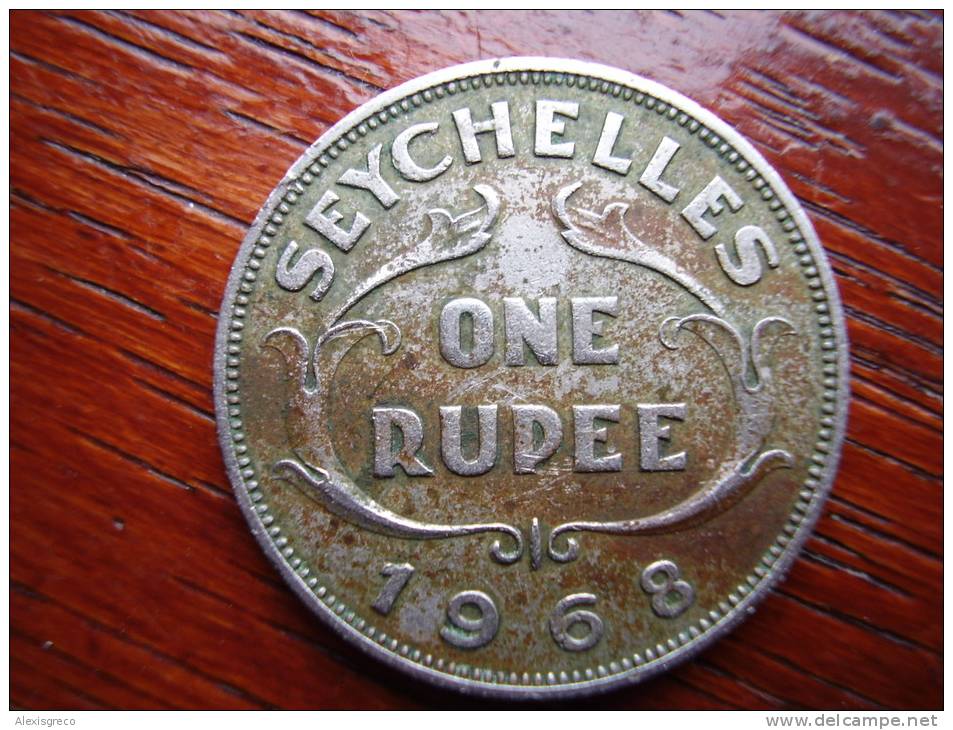 SEYCHELLES 1968 ONE RUPEE Copper-nickel Coin USED In Good Condition. - Seychellen