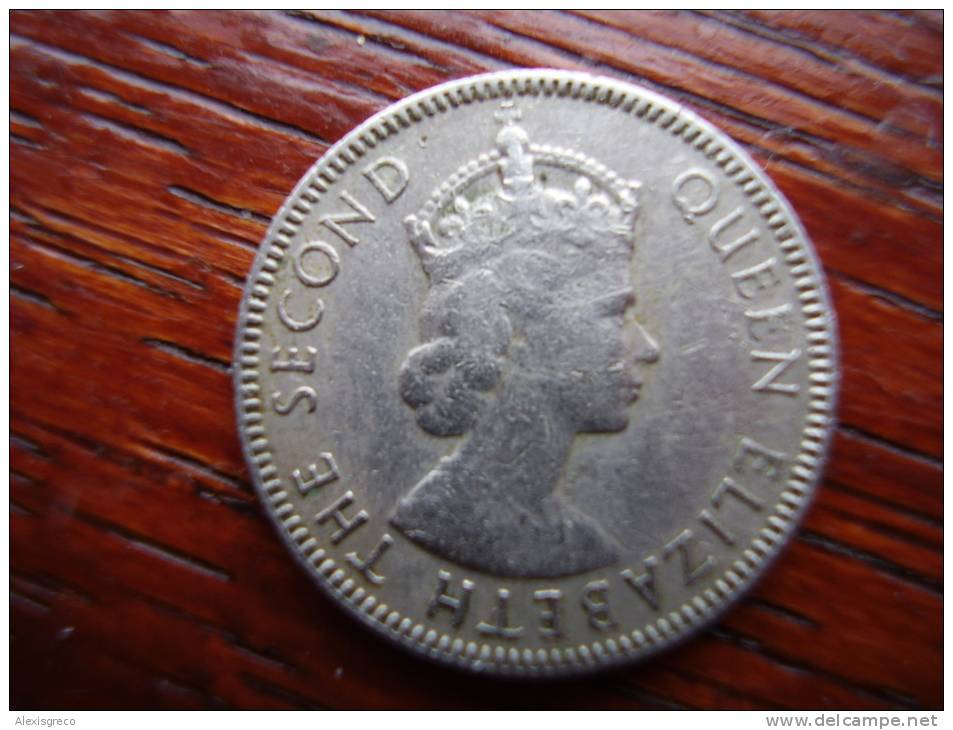 SEYCHELLES 1954 TWENTY FIVE  CENTS  Copper-nickel Coin USED In Good Condition. - Seychellen