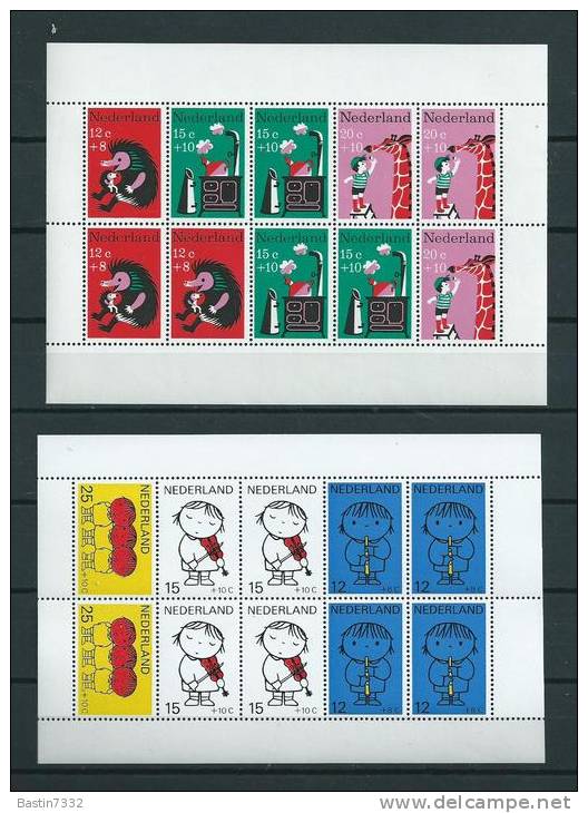 Netherlands 6x Complete M/Sheet MNH,Postfris,Neuf Sans Charniere(D-129) Cat.Michel 73 Euro - Collections (with Albums)