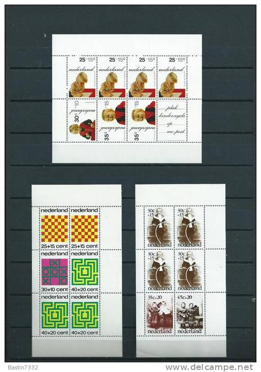 Netherlands 6x Complete M/Sheet MNH,Postfris,Neuf Sans Charniere(D-129) Cat.Michel 73 Euro - Collections (en Albums)