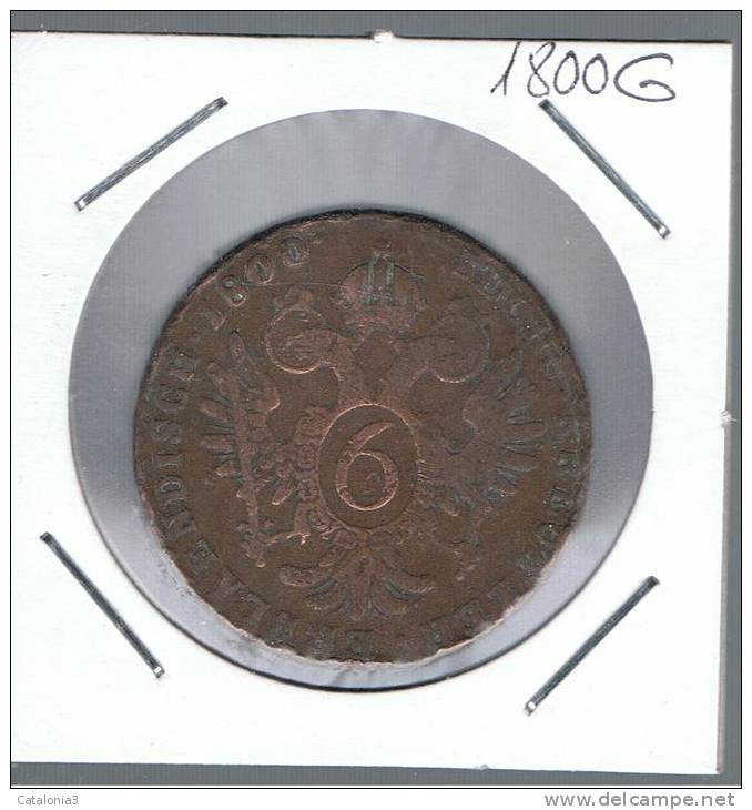 AUSTRIA  -   6 Kreuzer 1800G  KM2128 - Oesterreich